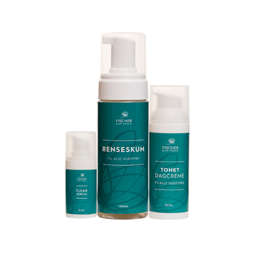 Renseskum, Clean Serum og Tonet Dagcreme sampak